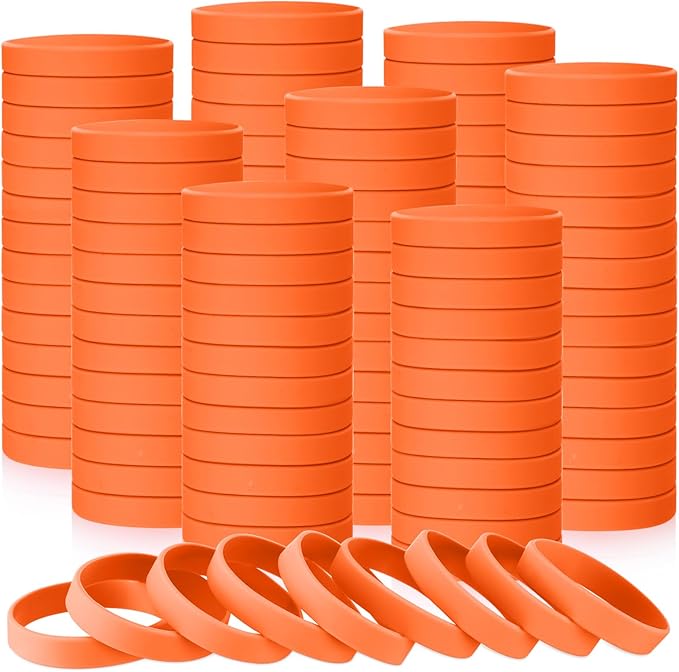 Liliful 100 Pcs Silicone Rubber Wristbands Rubber Wristband Bracelet Bands by Liliful