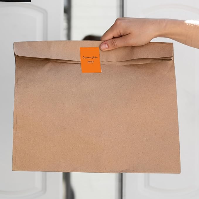Orange Rectangle Stickers 3 x 2 Inch Color Coding Labels Vinyl Roll - Image 7