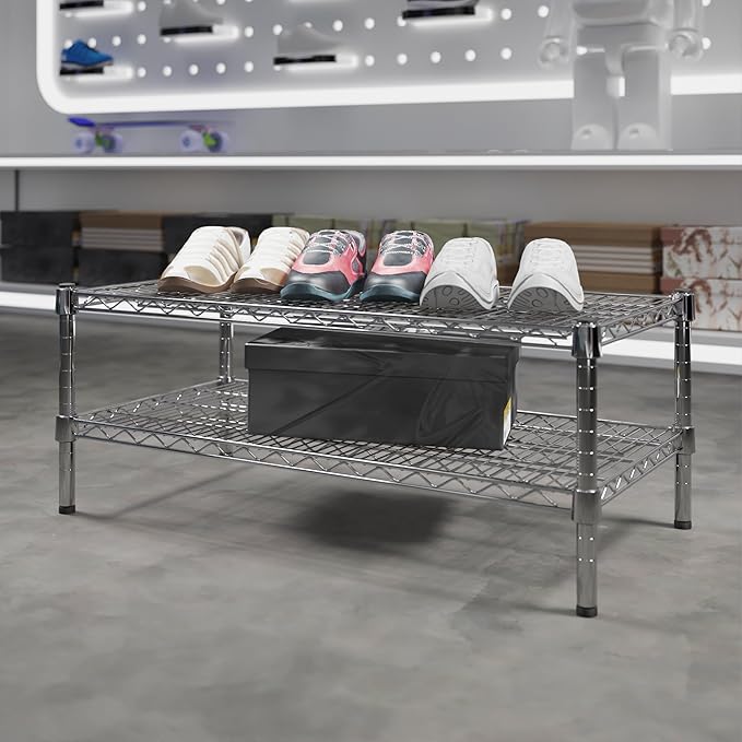 18" Deep x 36" Wide x 14" Height Wire Shelving Kit | 2-Tier | NSF Commercial - Image 2
