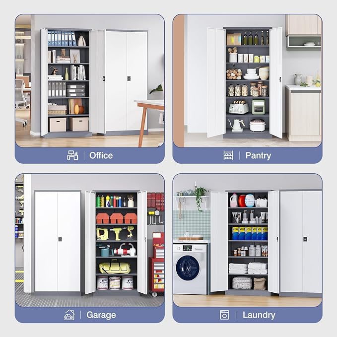 Metal Tool Storage Cabinet, Lockable File Cabinet - Image 6