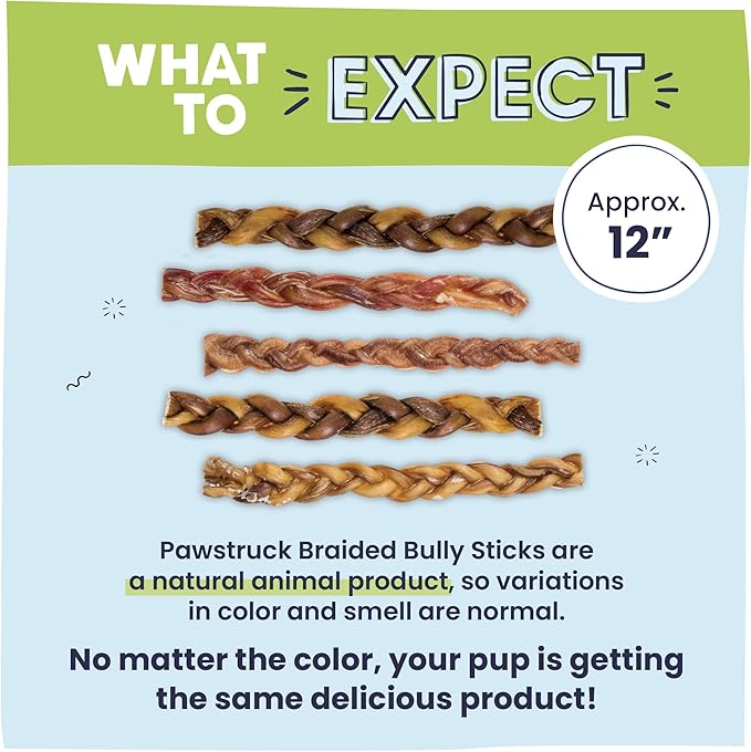 Pawstruck Natural 12” Braided Bully Sticks - Image 6