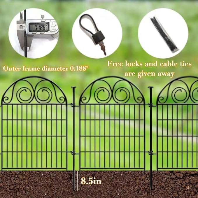 Dog Fence Outdoor for Yard, 32 Inch 24 Panels Total Length 52.5 Ft Pet Fence - Image 5