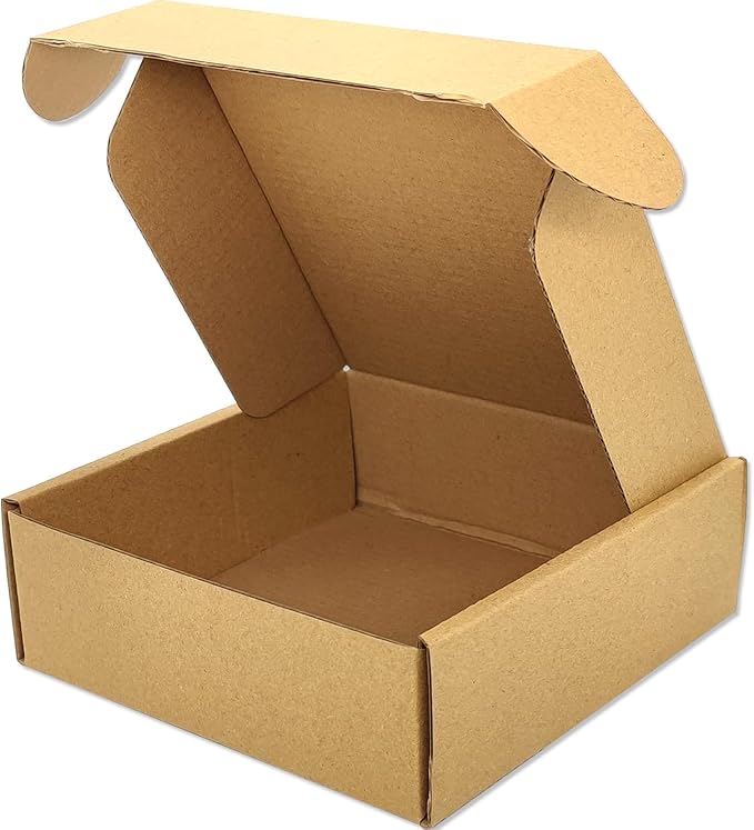 Small Brown Shipping Boxes for Small Business Pack of 25-6x6x2 inches Cardboard - Image 3