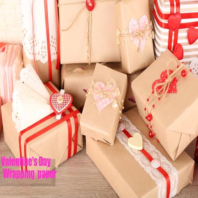 Vanhench Brown Wrapping Paper, Craft Paper, Kraft Paper 17.5"x 1800", Gift - Image 3