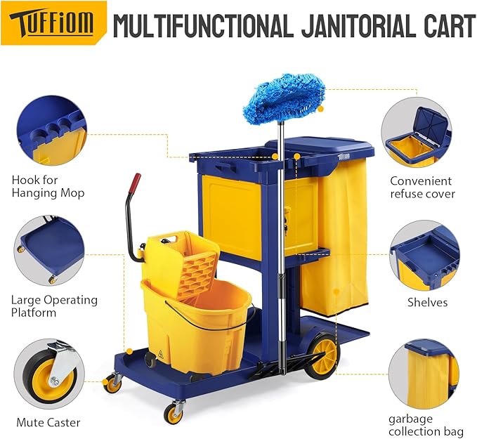 TUFFIOM Multifunctional Janitorial Cart - Image 4