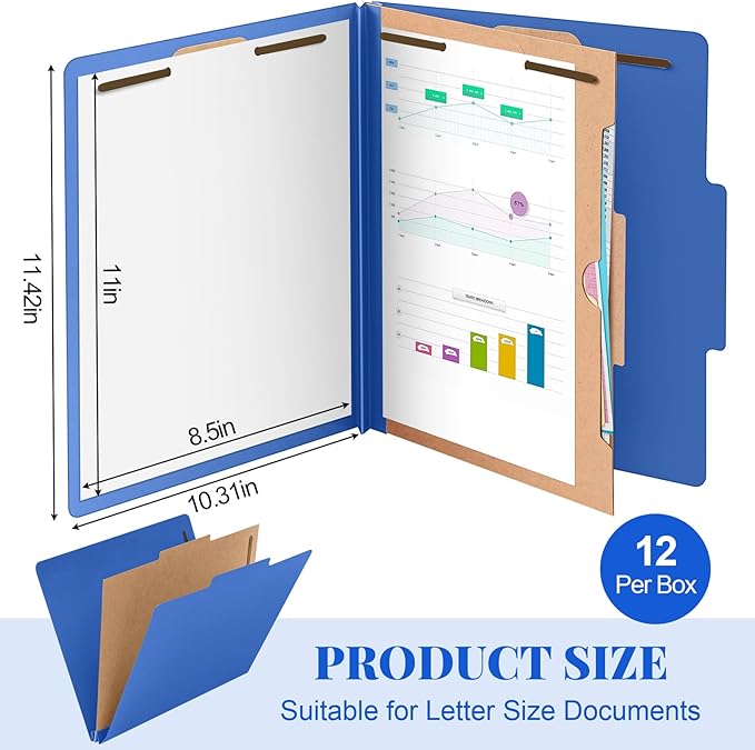Skyygemm 12 Pack Classification Folders Letter Size Bulk - Image 2