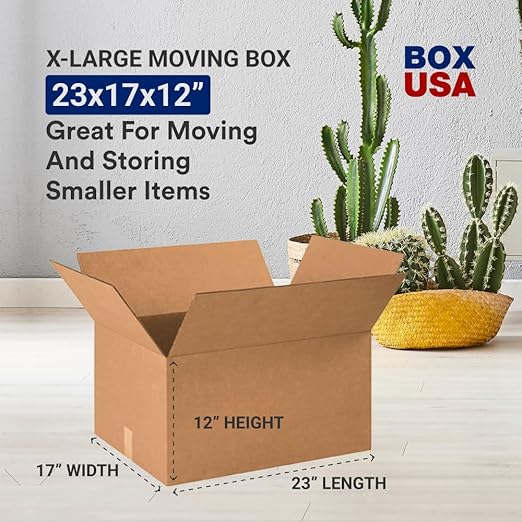 BOX USA Moving Boxes Large 23"L x 17"W x 12"H 10-Pack - Image 2