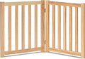 LZRS 2-Panel Wooden Free Standing Foldable Dog Gate Indoor – Solid Hardwood 24" by LZRSPET