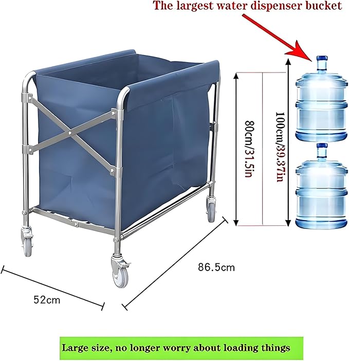 Commercial Laundry Cart 12 Bushel Collapsible Laundry Baskets - Image 4