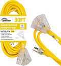 3-Outlets Indoor Outdoor Extension Cord Weatherproof by HONDERSON