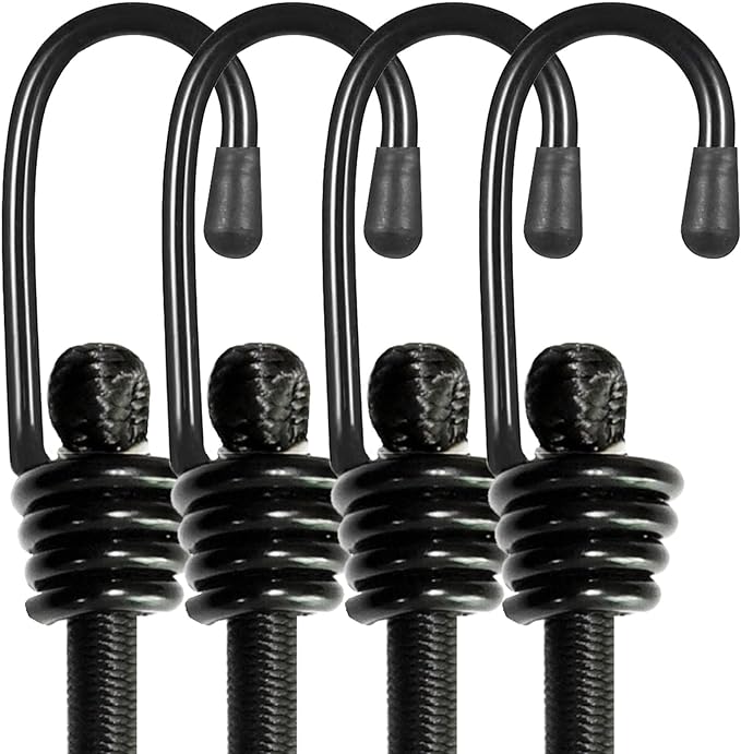 Bungee Cords with Hooks, Heavy Duty Outdoor Elastic Bungee Straps，No Odour by BEXSLE