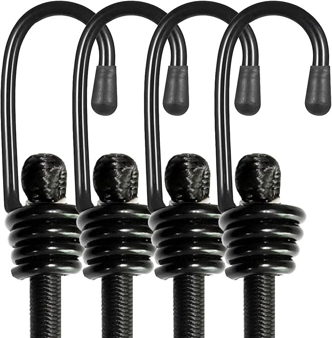Bungee Cords with Hooks, Heavy Duty Outdoor Elastic Bungee Straps，No Odour by BEXSLE