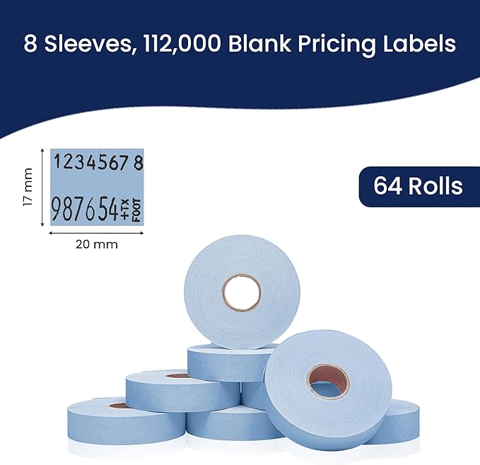 Perco Blue Pricing Labels for Monarch 1136 Price Gun - Image 3