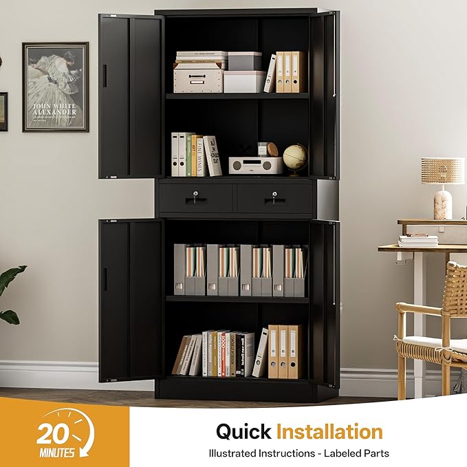 Metal Storage Cabinet，71" Garage Storage Cabinet - Image 8