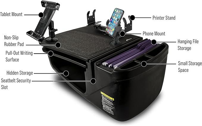 AutoExec AE-GMCD-PM-PS-TAB-BT GripMaster Car Desk - Image 3