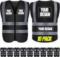 BeautyWill 10/20 Pack Custom Logo Safety Vest, Bulk High Visibility Class 2 by BeautyWill