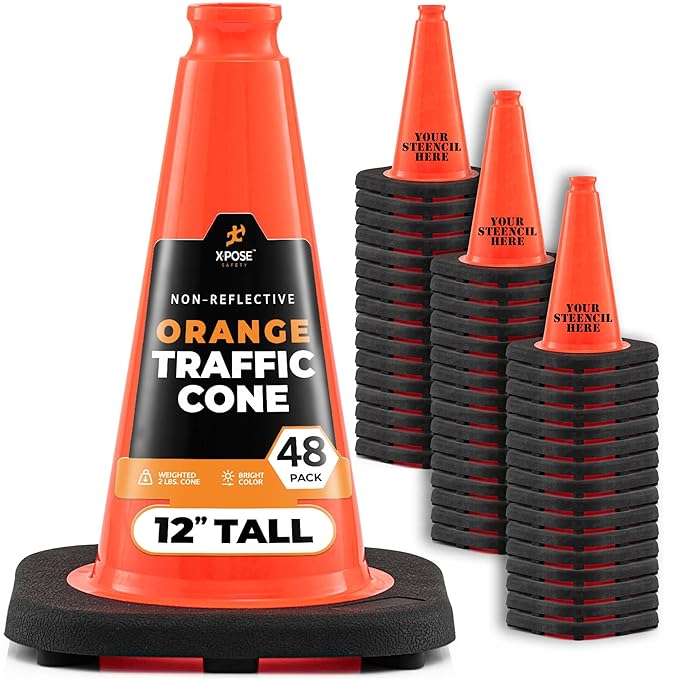 Xpose Safety 12 Inch Orange Traffic Cones, Kids and Construction by XposeSafety