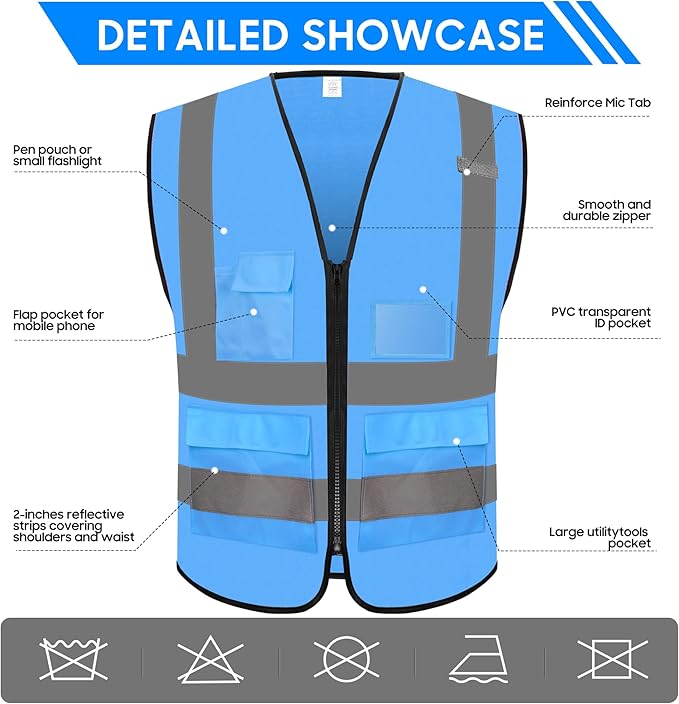 Reflective Safety Vest for Men Women - Image 2