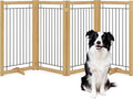 Wire Dog Gate Solid Wood Frame, Anti-Chewing, Indoor Freestanding Pet Gate by Acovy
