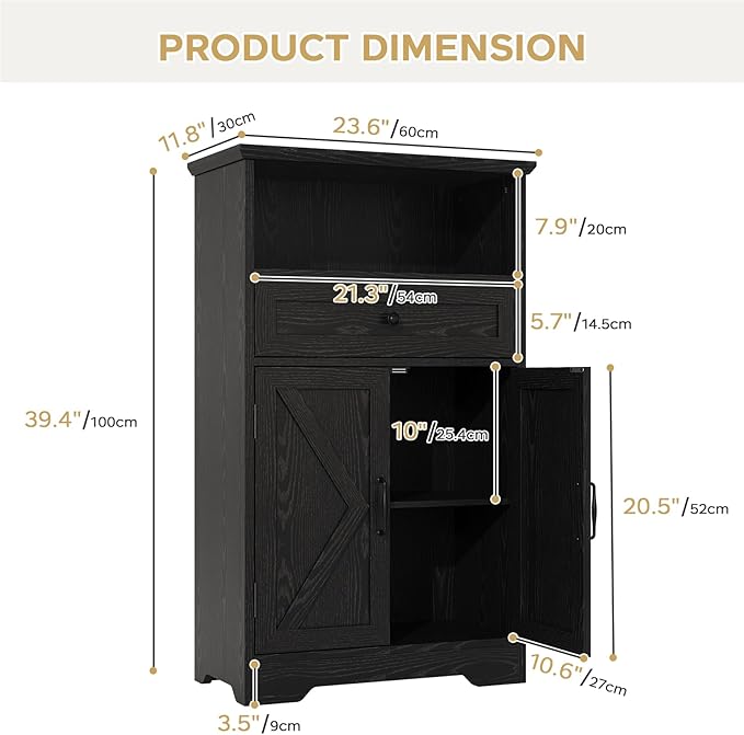 Floor Cabinet, Farmhouse Storage Cabinet - Image 2