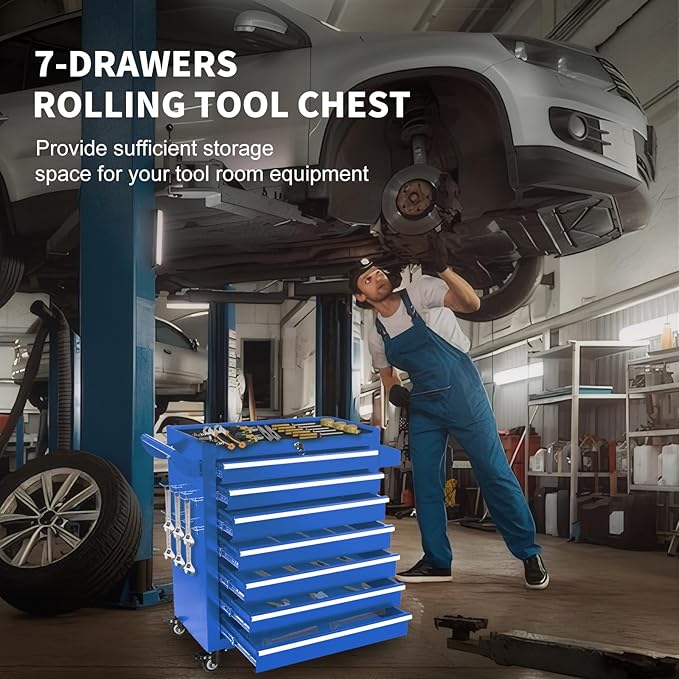 7-Drawer Tool Chest with Wheels & Drawers, Toolbox Organizer Storage - Image 6