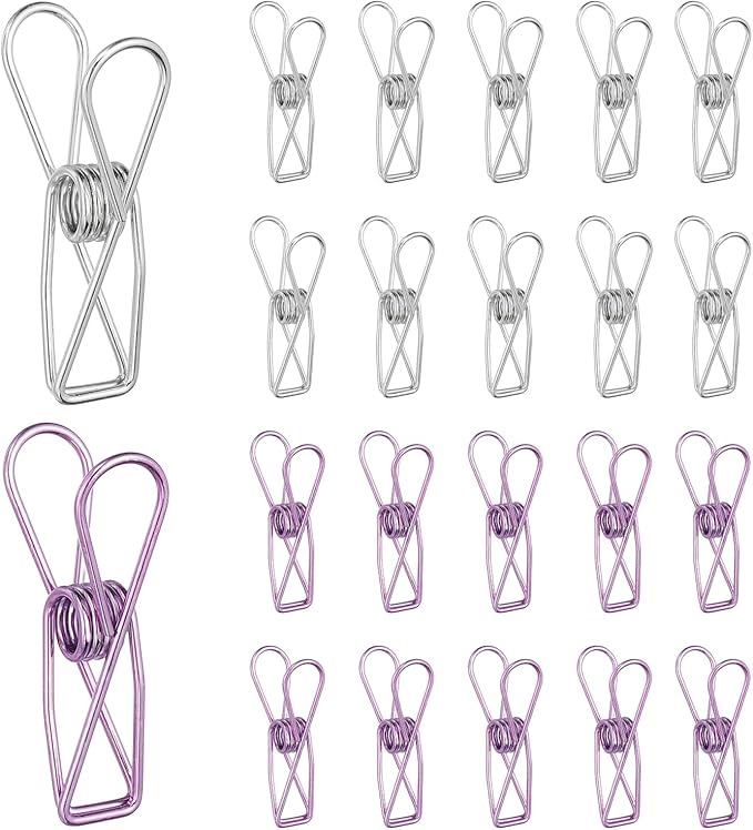 PATIKIL 50Pcs Paper Office Binder Clips, 1.26" Small Metal Wire Hollow Out by PATIKIL