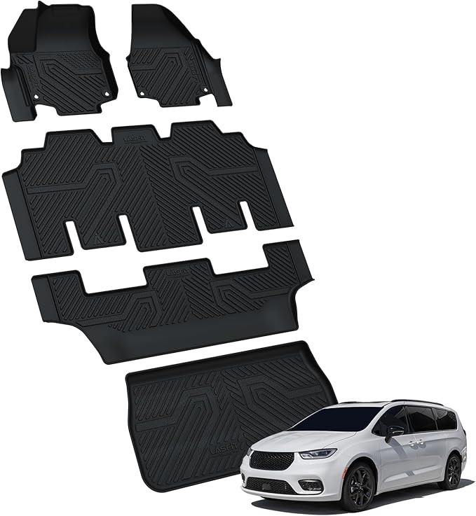 LASFIT Floor Mats for Chrysler Pacifica 2017-2025, All-Weather TPE Floor Liners - Image 6