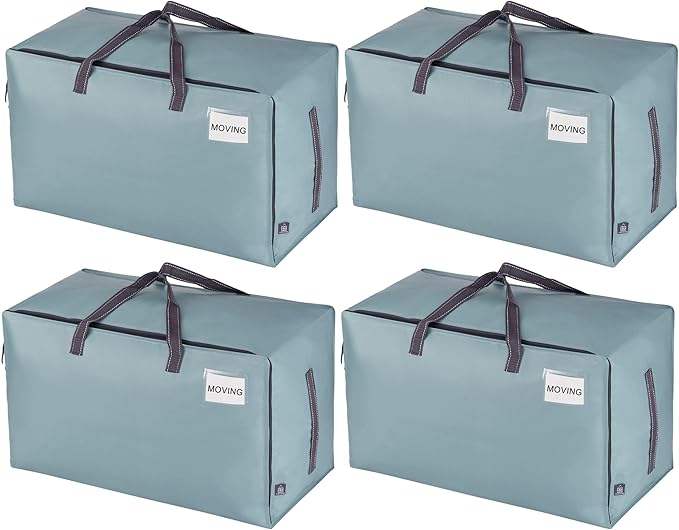 VENO 4 Pack Moving Bags and Large Christmas Decoration Storage Bins by Veno