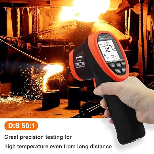 BTMETER BT-1800 Non Contact Pyrometer High Temperature Infrared Thermometer Gun - Image 4