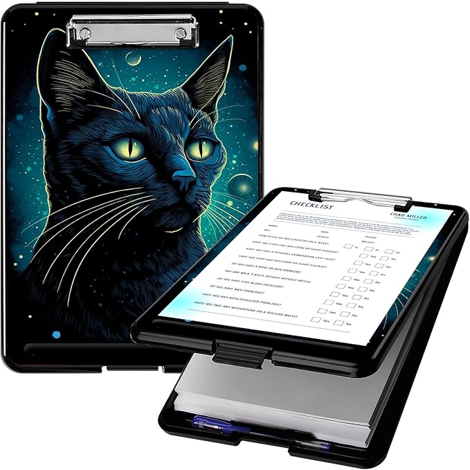 Clipboard with Storage, High Capacity Plastic Storage Clipboard with Pen Holder by Qindaiwen