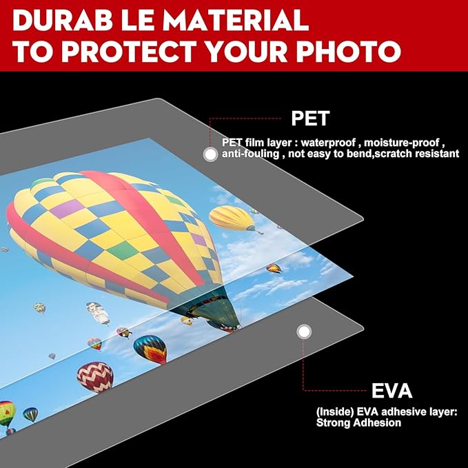 CAREGY 500 Pack Laminating Sheets, Holds 8.5 x 11 Inch Sheets, Thermal - Image 2