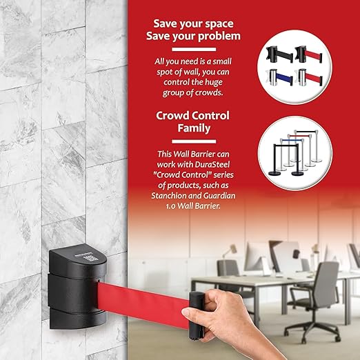 DuraSteel Wall Mount Retractable Belt Barrier - Image 7