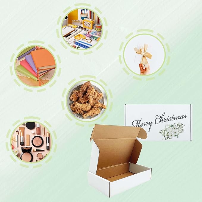 White Shipping Boxes 9x5x2 inch 50 Pack, Corrugated Boxes Mailer Packaging - Image 6