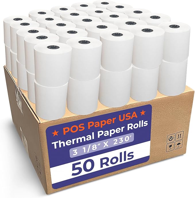 3 1/8" x 230' Thermal Receipt Paper by Unknown