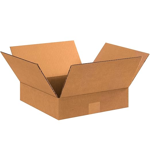 TAPE LOGIC 11 x 11 x 3 Corrugated Cardboard Boxes, Flat 11"L x 11"W x 3"H by TapeLogic