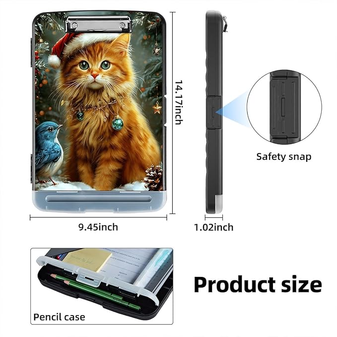 Clipboard with Storage Box & Pen Holder, Heavy Duty Clip Boards 8.5x11 - Image 2