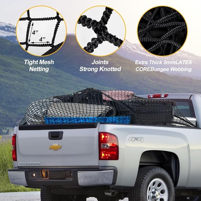 Heavy Duty Cargo Net for Pickup Truck Bed - Image 4