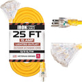 IRON FORGE CABLE 25 Foot Lighted Outdoor Extension Cord by IronForgeCable