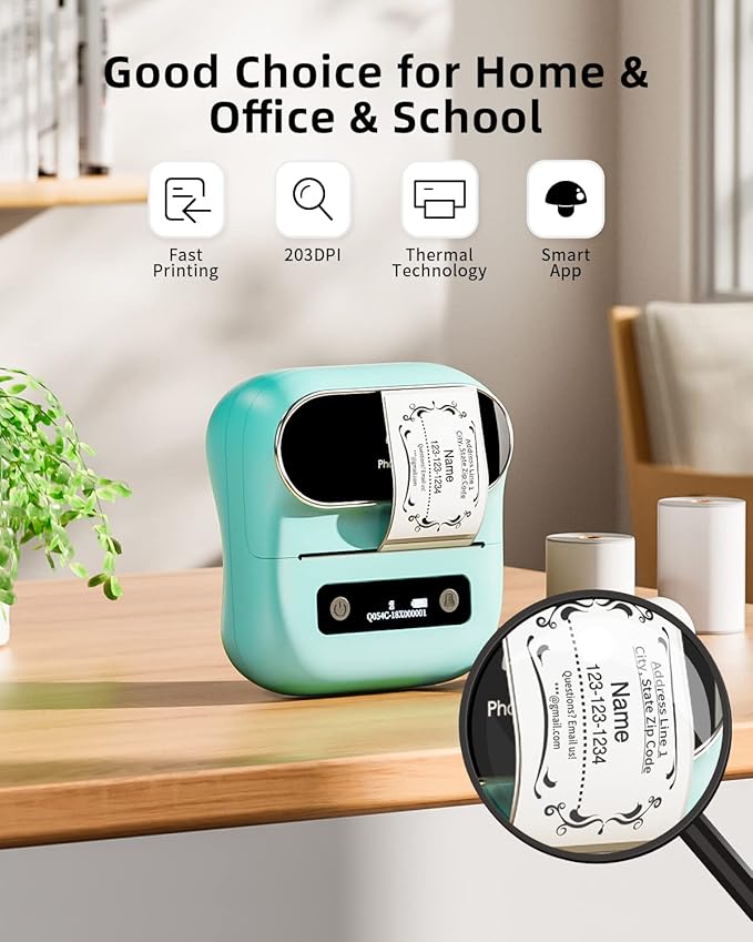 Phomemo Label Maker, M220 Thermal Label Printer, Portable Bluetooth Wireless - Image 5
