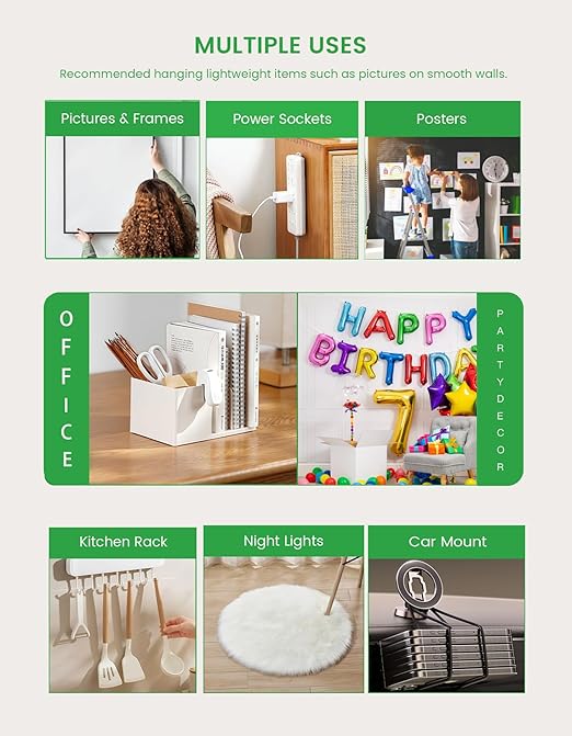 Double Sided Tape Heavy Duty, Removable Picture Hanging Strips - Image 6