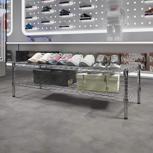 18" Deep x 48" Wide x 14" Height Wire Shelving Kit | 2-Tier | NSF Commercial - Image 2