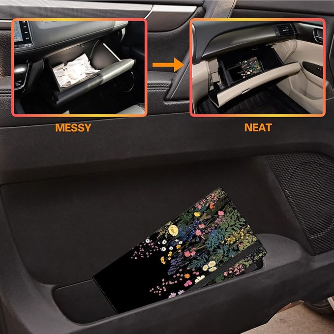 Car Registration and Insurance Holder, Leather Vehicle Glove Box Organizer - Image 6