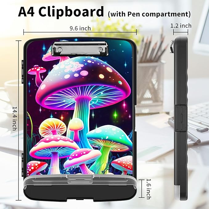 Clipboard with Storage High Capacity Plastic Nursing Clipboards with Pen Holder - Image 2