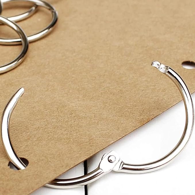 OWLKELA 2 Inch 30 Pack Loose Leaf Binder Rings, Keychain Key Ring - Image 6