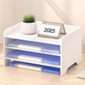 Bamboo Desk Organizer Mail Holder Countertop Letter Tray File Organizer by Unknown
