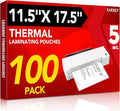 CAREGY 100 Pack Laminating Sheets, Hold 11 x 17 Inch Sheet, 5 Mil Clear Thermal by CAREGY
