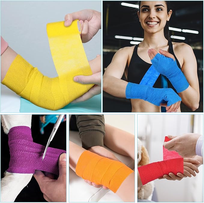 Treela 36 Pcs Self Adherent Bandage 3" X 5 Yard Wrap Breathable Cohesive - Image 4