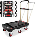 Heavy Duty 500lbs Capacity Hand Truck Collapsible Cart w/Brake Wheel, by Warmyou
