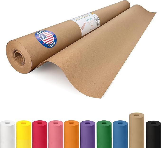 IDL Packaging Brown Kraft Paper Roll 36" x 2160", 30lb Thickness by IDLPackaging