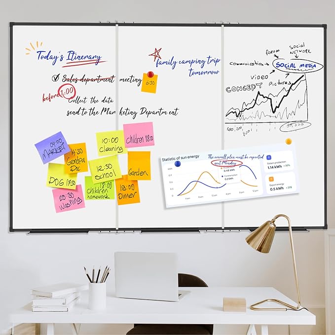 Large White Board for Wall, Magnetic Dry Erase Whiteboard, Foldable 60x48 Inches - Image 4